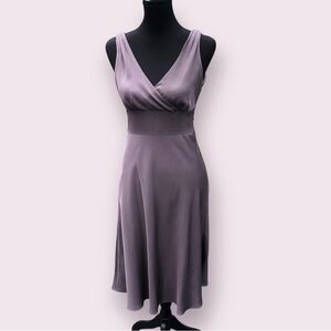 J Crew Dress Size 2 Brown Silk Chiffon Sofia Sleeveless A Line Formal Elegant